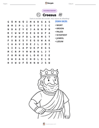 Croesus afdrukbare werkblad voorbeeld