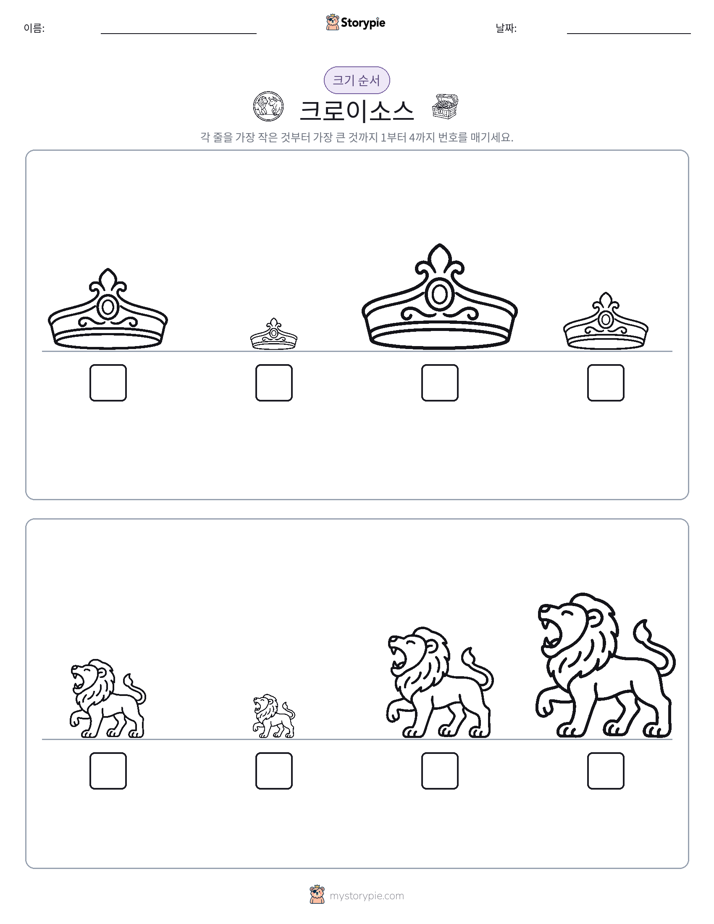 크기 순서
