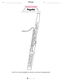 Pagina da colorare di Fagotto per bambini