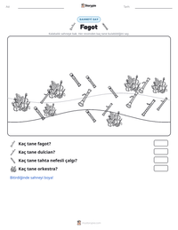 Fagot yazdırılabilir çalışma sayfası önizlemesi