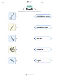 Fagott druckbare Arbeitsblatt Vorschau