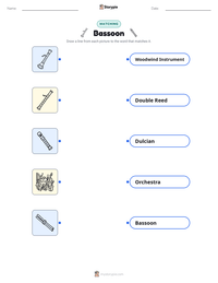 Bassoon printable worksheet for kids