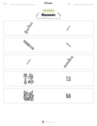 Bassoon printable worksheet preview