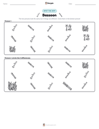 Bassoon printable worksheet preview