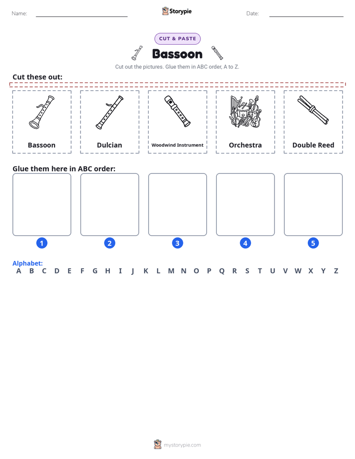 Cut & Paste Alphabet