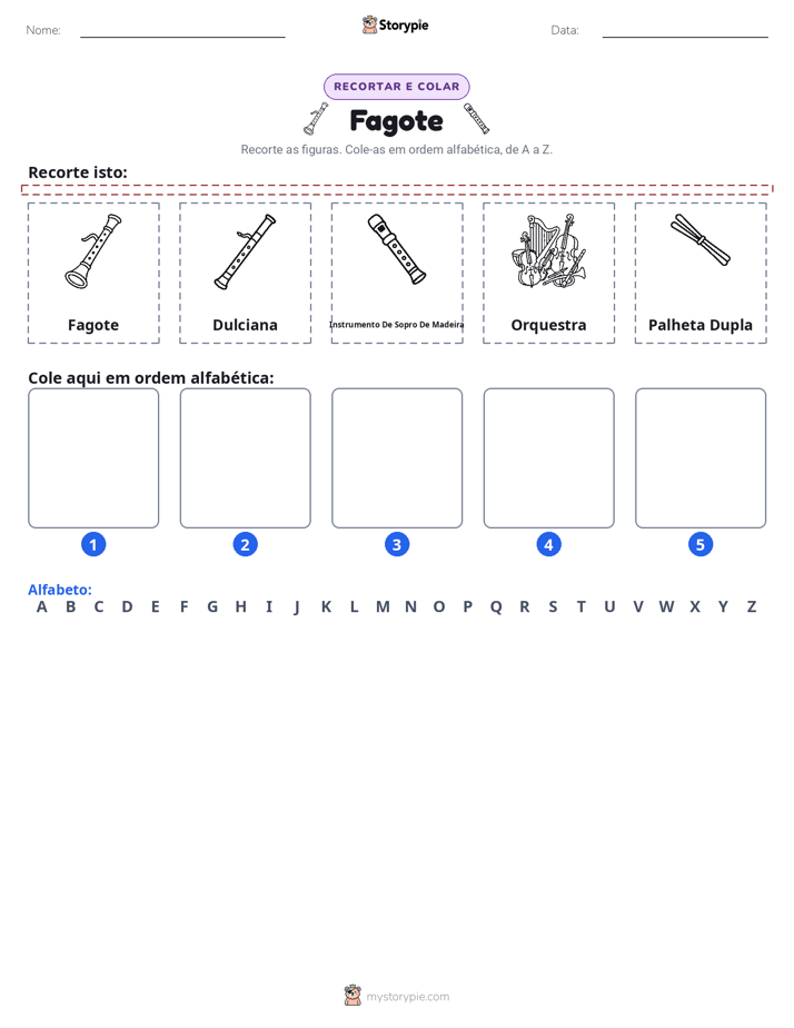 Recortar & Colar Alfabeto