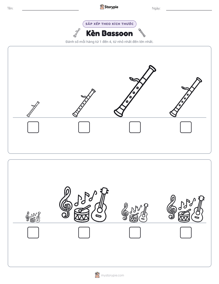 Thứ Tự Kích Thước