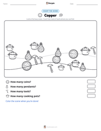 Copper printable worksheet preview