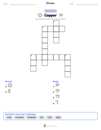 Copper printable worksheet preview