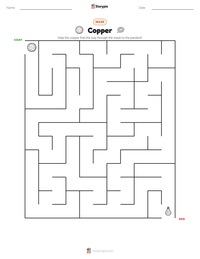 Copper printable worksheet preview