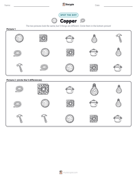 Copper printable worksheet preview