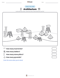 Architecture printable worksheet preview