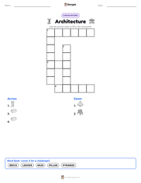 Architecture printable worksheet preview
