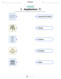 Hoja de trabajo imprimible de Arquitectura para niños