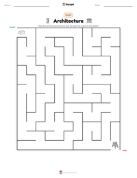 Architecture printable worksheet preview