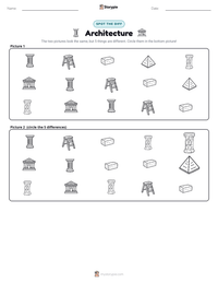 Architecture printable worksheet preview