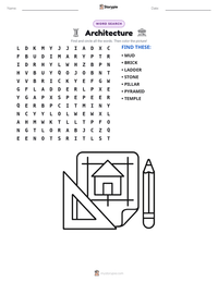 Architecture printable worksheet preview