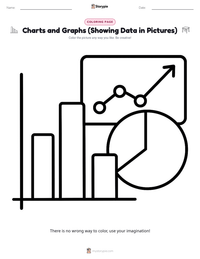 Charts and Graphs (Showing Data in Pictures) coloring page for kids