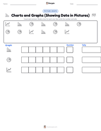 Charts and Graphs (Showing Data in Pictures) printable worksheet preview