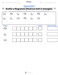Anteprima della scheda stampabile di Grafici e Diagrammi (Mostrare Dati in Immagini)