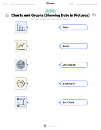 Charts and Graphs (Showing Data in Pictures) printable worksheet for kids