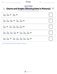 Charts and Graphs (Showing Data in Pictures) printable worksheet preview
