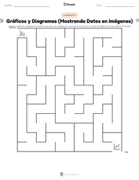 Vista previa de la hoja de trabajo imprimible de Gráficos y Diagramas (Mostrando Datos en Imágenes)