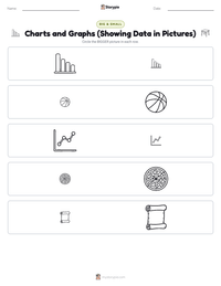 Charts and Graphs (Showing Data in Pictures) printable worksheet preview