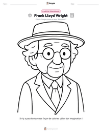 Aperçu de la feuille de travail imprimable Frank Lloyd Wright