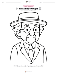 Prévia da folha de atividades imprimível Frank Lloyd Wright