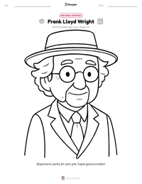 Frank Lloyd Wright yazdırılabilir çalışma sayfası önizlemesi