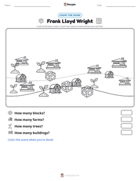 Frank Lloyd Wright printable worksheet preview