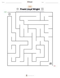 Frank Lloyd Wright printable worksheet preview