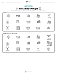 Frank Lloyd Wright printable worksheet preview