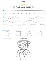 Anteprima della scheda stampabile di Frank Lloyd Wright