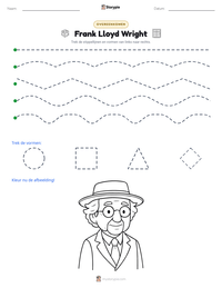 Frank Lloyd Wright afdrukbare werkblad voorbeeld