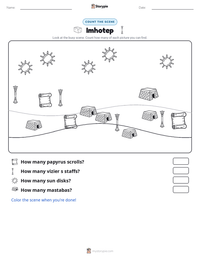 Imhotep printable worksheet preview