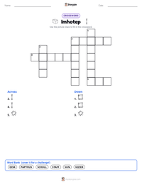 Imhotep printable worksheet preview
