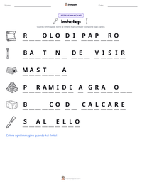 Anteprima della scheda stampabile di Imhotep