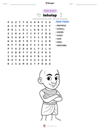 Imhotep printable worksheet preview