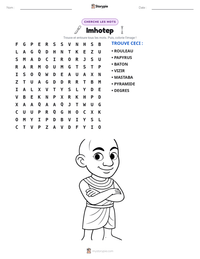 Aperçu de la feuille de travail imprimable Imhotep