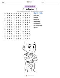 Podgląd drukowalnego arkusza ćwiczeń Imhotep