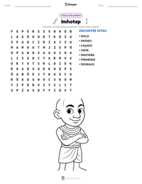 Prévia da folha de atividades imprimível Imhotep