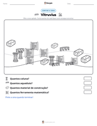 Prévia da folha de atividades imprimível Vitruvius