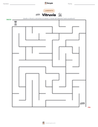 Vista previa de la hoja de trabajo imprimible de Vitruvio