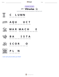 Vitruvius printable worksheet preview