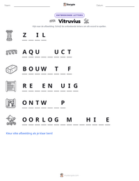 Vitruvius afdrukbare werkblad voorbeeld