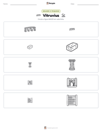 Prévia da folha de atividades imprimível Vitruvius
