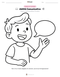 Pagina da colorare di Abilità Comunicative per bambini