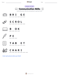 Communication Skills printable worksheet preview